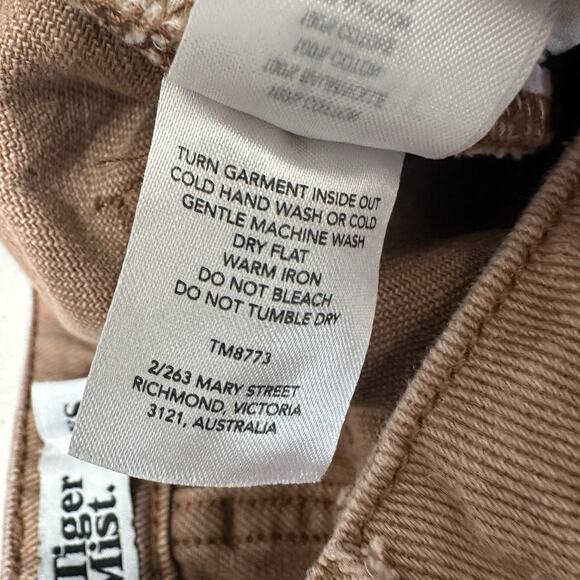 Tiger Mist Jeans Womens XS Brown Orange Wide Leg Raw Hem High Rise Boho - Picture 9 of 10